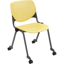 Chair, Casters, 20-1/2"x21-1/4"x31-1/2", Yellow