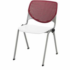 Chair, Kool, 20-1/2"x21-1/4"x31-1/2", Burgundy/White