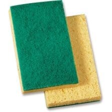 Scouring Pad, Medium-duty, 3.6"x6.1", 20/CT, GN/YW