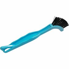 Scrub Brush, Nylon, f/Grout, Plastic Handle, 8"L, Black/Blue