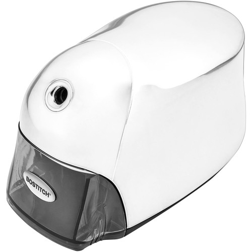 Pencil Sharpener, Electric, Tip Saver, 4"x7-1/2"x5", Chrome