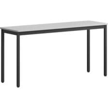 Utility Table, Melamine/Steel, 59.06"x17.72"x29.53", BK/GY
