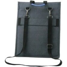 Storage Bag, Slim Line, f/ 15" Laptop, Charcoal/Cobalt