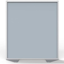 Partition, AluminumFrame, Vinyl, 48"x54", Silver