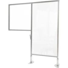 Panel, f/Workstation, Sitting, 46.8"x10"x57", Clear