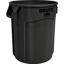 Round Brute Container, 26-1/2"x33", 55Gal, 3/CT, Black