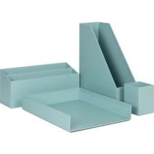 Desktop Set, Solid, 9-3/4"Wx12"Lx4-1/5"H, Teal