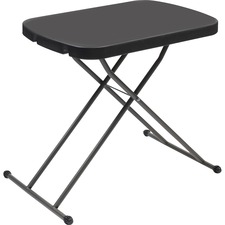 Table, Folding, Personal, 25-1/2"x17-4/5"x26-3/5"-20-4/5", Black