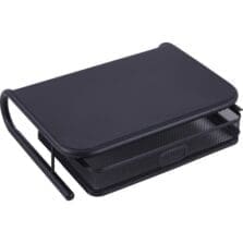 Monitor/Printer Stand, 20"x12"x5-1/4", Black Mesh