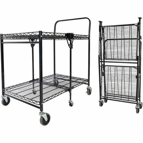 Cart, Foldable, Mobile, 500 lb Cap, Large, 23-1/2"x37-1/2"x39", BK