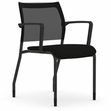 Guest Chair, w/Arms, 22.5"x23.5"x34", BK Mesh/Onyx Fabric