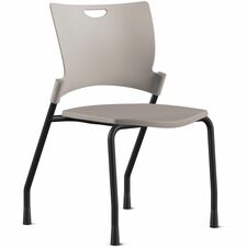 Stack Chair, Armless, 21"x26"x33", Latte Plastic/BK Frame