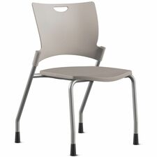 Stack Chair, Armless, 21"x26"x33", Latte Plastic/SR Frame