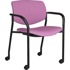 Stack Chair, w/Arms/Cstrs, 25-1/2"x25"x33", LattePlastic/SRFrm