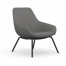 Lounge Chair, w/Arms, 4-Leg, 27"x29"x33", CloudFabric/BK Legs