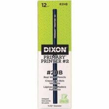 Primary Printer Pencils, 11/32"-2, HB-Med, 12/PK, Blue
