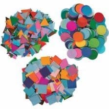 Tissue, 2"Squares/2-1/4"Triangles/2-1/8"Circles, 500g, AST