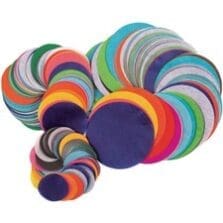 Tissue Circles, Bleeding, 1-1/2"/2-1/2"/4" Dia, 2250 Pieces, AST