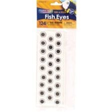 Fish Eyes, Self-adhesive, 6/12mm, 124/PK, Black