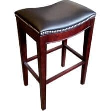 Stool, Vinyl/Wood, 500 lb Cap, 18"x12"x25", 2/CT, EPOLeg/BK Seat