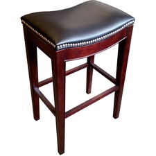 Stool, Vinyl/Wood, 500 lb Cap, 18"x12"x25", 2/CT, EPOLeg/BK Seat