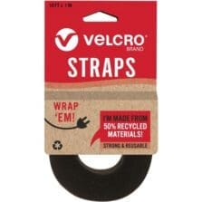 Strap, Adjustable, Reusable, Recycled, 1"x10', Black