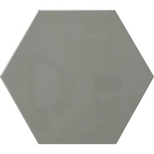 Whiteboard, Hexagon, Steel, 21"x18", Gray