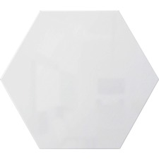 Whiteboard, Hexagon, Steel, 21"x18", White