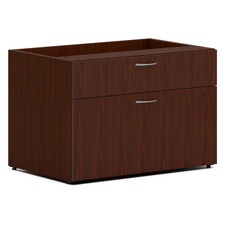 Credenza, Low, Personal, 2-Drawer, 30"x20"x21", Mahogany