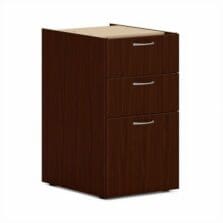 Pedestal, Support f/Worksurface, B/B/F, 15"x20"x28", Mahogany