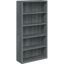 Bookcase, 5 Fixed Shelves, 36"x13-1/8"x71", Sterling Ash