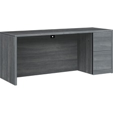 Credenza, Right Pedestal, F/F, 72"x24'x29-1/2", Sterling Ash