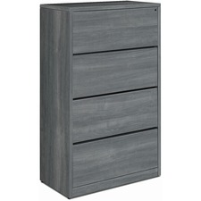 Lateral File, 4-Drawer, 36"x20"x59-1/8", Sterling Ash