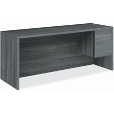Right Pedestal Credenza, 72"x24"x29-1/2", Sterling Ash