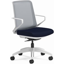 Task Chair, NY Fabric, 27"x27"x41", DW Frame/Fog Mesh Back