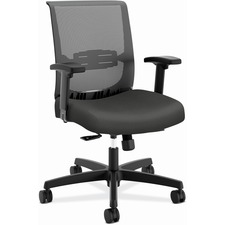 Task Chair, Mesh, Synchro-Tilt, 27-3/4"x27-1/2"x42", Iron Ore