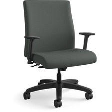 Task Chair, Big/Tall, Mid-back, 32-1/4"x28"x43-1/8", Iron Ore