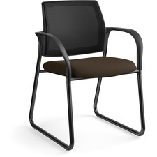 Guest Chair, Sled Base, 25"x21-3/4"x33-1/2", Espresso