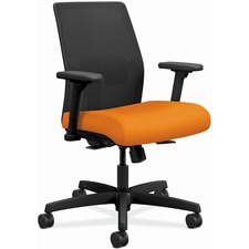 Task Chair, Mesh Back, 26"x26-1/2"x40-1/2", Apricot Fabric