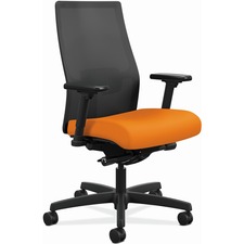 Task Chair, Mesh Back, 27"x28-1/2"x44-1/2", Apricot/BK