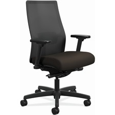Task Chair, Mesh Back, 27"x28-1/2"x44-1/2", Espresso/BK
