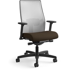 Task Chair, Mesh Back, 27"x28-1/2"x44-1/2", Fog/Espresso/BK