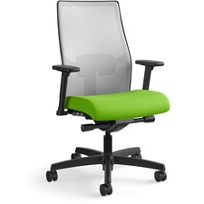 Task Chair, Mesh Back, 27"x28-1/2"x44-1/2", Fog/Pear/Black