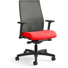 Task Chair, Mesh Back, 27"x28-1/2"x44-1/2", CCL/Ruby/Black