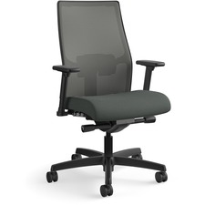 Task Chair, Mesh Back, 27"x28-1/2"x44-1/2", CCL/Iron Ore/BK