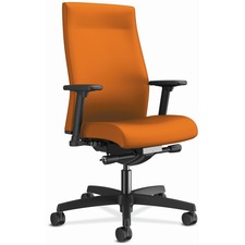 Task Chair, 27"x28-1/2"x44-1/2", Apricot/Black Frame