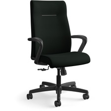 High-Back Chair, Rachet-Back, 27"x38-1/2"x47-1/2", BK Vinyl
