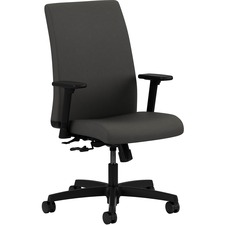 Task Chair, Low-Back, Adjust Arms, 27-1/2"x36"x41", Iron Ore