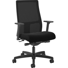 Task Chair, Mesh Back, 27"x38"x46-1/2", Centurion Black