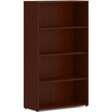 Bookcase, 4-Shelf, Adjustable, 30"x13"x53", Mahogany